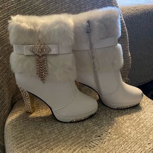 White Heeled Boots